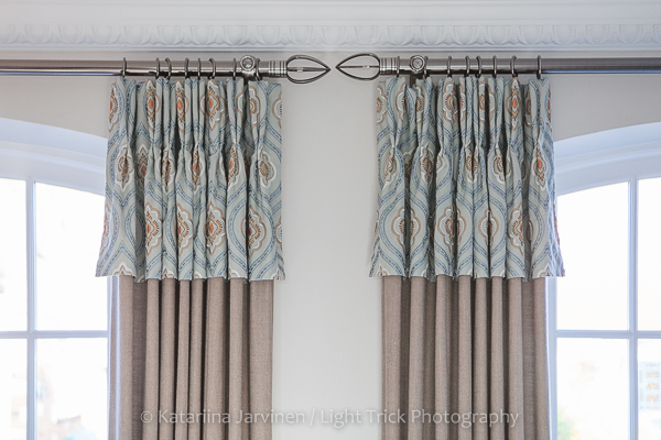 two fabric curtains