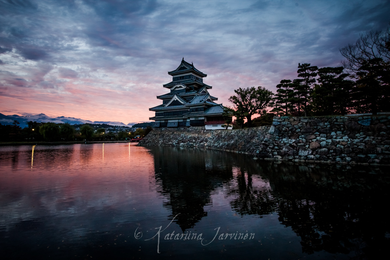Matsumoto Castle at sunset