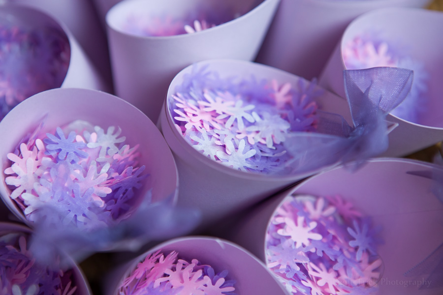 self-cut lilac confetti