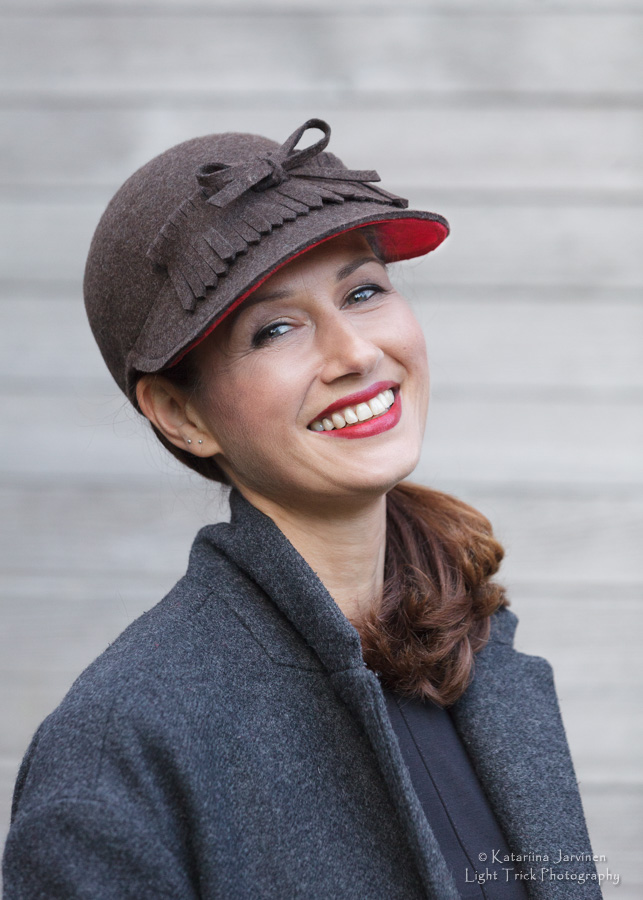 hat model for Joanna Zara Millinery