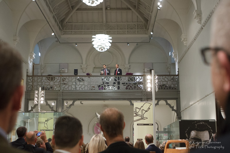 party speeches from balcony at Brighton Museum