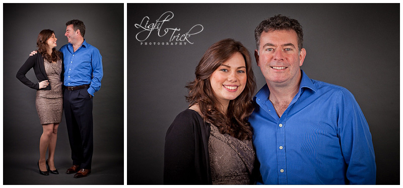 father and daughter portrait in a studio in Hove