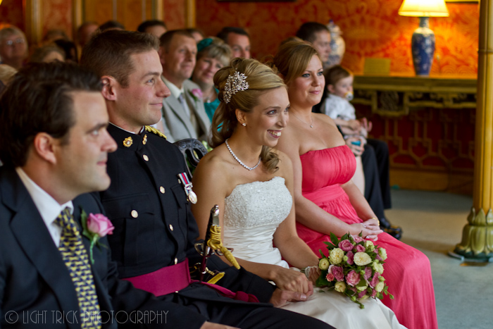 wedding ceremony in The Red Drawing Room at Royal Pavilion