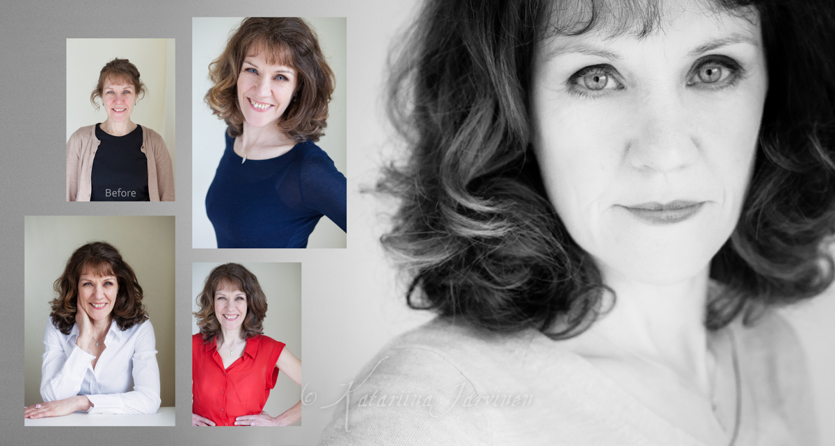 makeover photo shoot - before and after beauty portrait