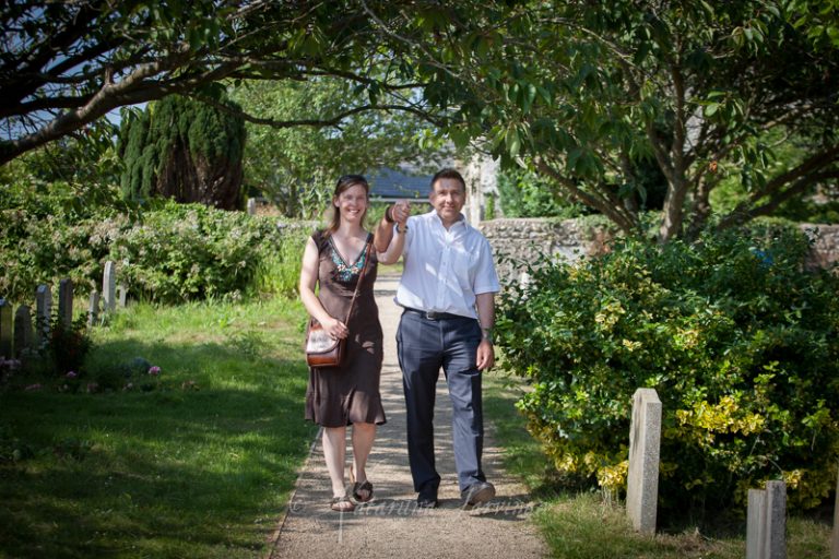 engagement shoot at Church of St Mary the Blessed Virgin