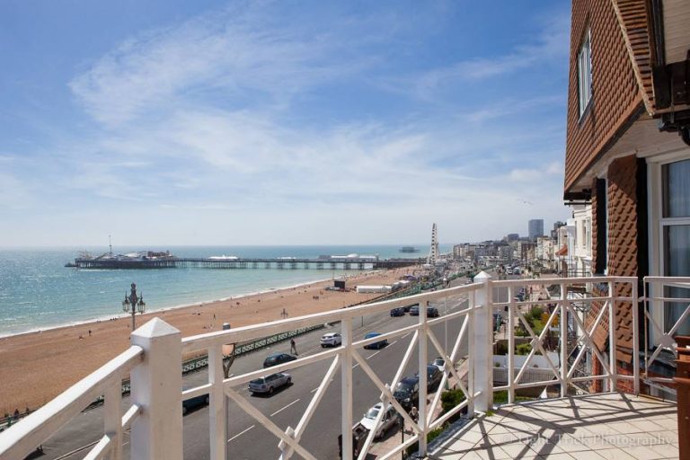 Brighton seaside hotel balcony room view